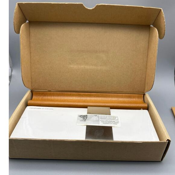 Schleeh Design Canada Desk Pad Refillable Notepad Modern Design Cherry Wood NIB - Picture 1 of 10